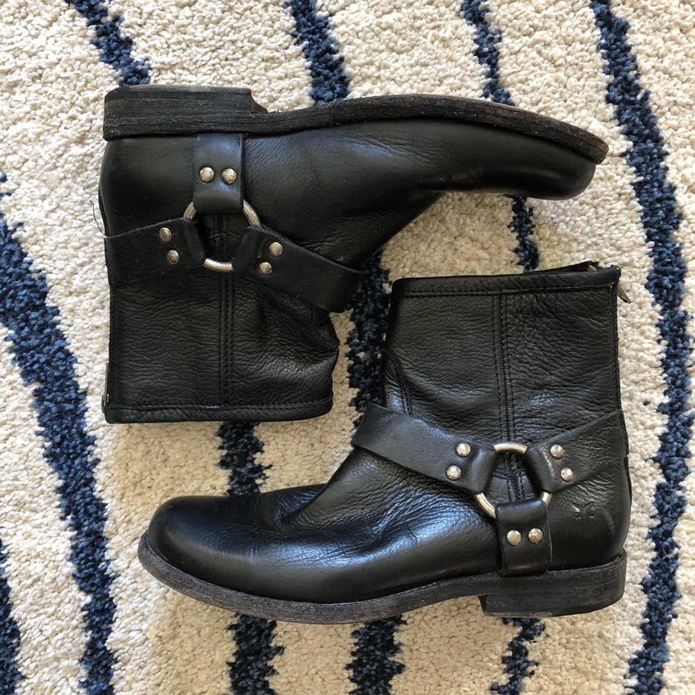 Frye Phillip Harness Short Moto Boot